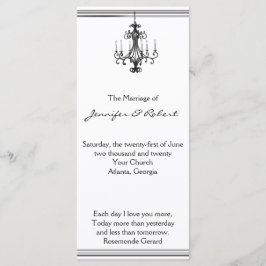 Hollywood Glamour Chandelier Wedding Program Programm