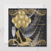 Hollywood Glamour Einladung (Vorderseite)