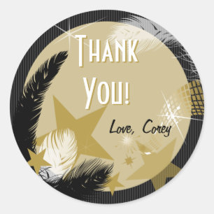 Hollywood Glamour Gift Label Runder Aufkleber