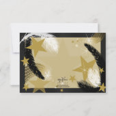 Hollywood Glamour RSVP Card Karte (Rückseite)
