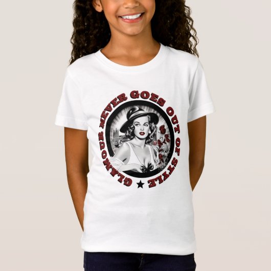 Hollywood Glamour Vintages Retrodesign T-Shirt (Vorderseite)