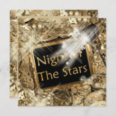 Hollywood-Glamourgeburtstags-Party Einladung (Vorne/Hinten)