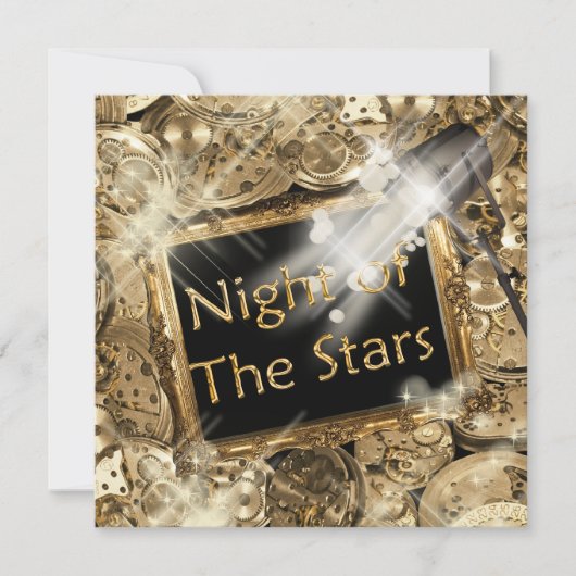 Hollywood-Glamourgeburtstags-Party Einladung (Vorderseite)