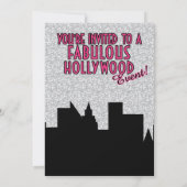 Hollywood Glitzer Birthday Einladung (Rückseite)