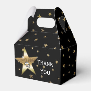 HOLLYWOOD GOLD STAR Geburtstagsfeier Geschenkboxen Geschenkschachtel
