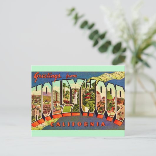 Hollywood Greeting Postcard Postkarte (Stehend Vorderseite)