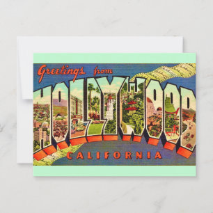 Hollywood Greeting Postcard Postkarte