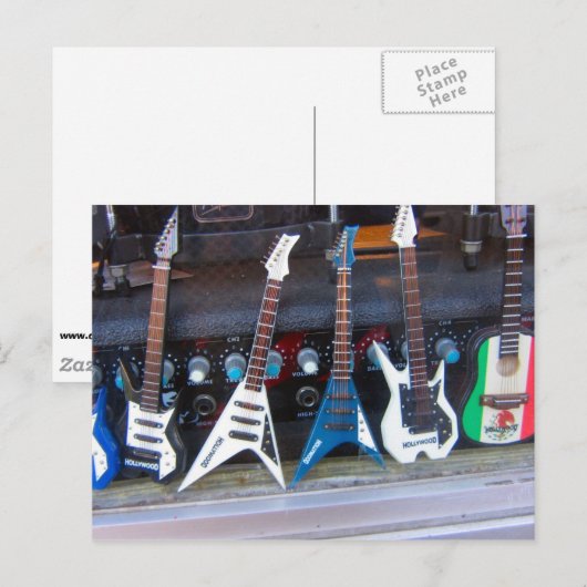 Hollywood Guitars Postkarte (Vorne/Hinten)