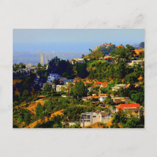Hollywood Hills, Kalifornien Postcard Postkarte