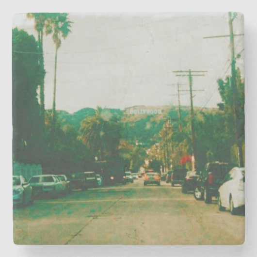 Hollywood Hills Steinuntersetzer (Vorderseite)