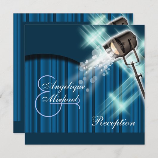 Hollywood Hochzeitszentrum Bühne Theater Einladung (Vorne/Hinten)