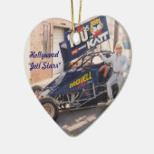 Hollywood Jett Starr mit seinem Schmutz-Auto Keramikornament (Links)