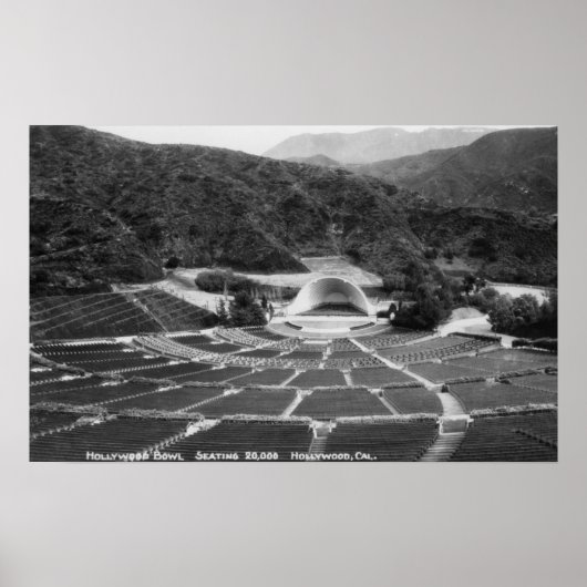 Hollywood, Kalifornien Hollywood Bowl View Poster (Vorne)