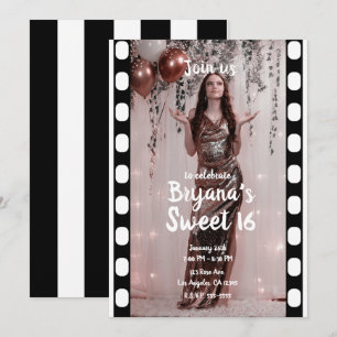 Hollywood Kinofilm Fotografie Sweet 16 Einladung