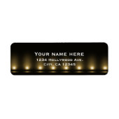 Hollywood Lights Black Address Label (Vorne)
