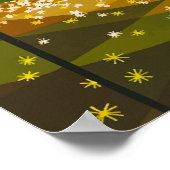 Hollywood Lights Vintage Travel Poster (Ecke)