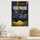 Hollywood Lights Vintage Travel Poster (Küche)