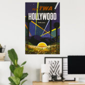 Hollywood Lights Vintage Travel Poster (Heimbüro)