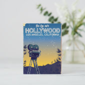 Hollywood Los Angeles California Reiseplakat Postkarte (Stehend Vorderseite)