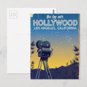 Hollywood Los Angeles California Reiseplakat Postkarte (Vorne/Hinten)