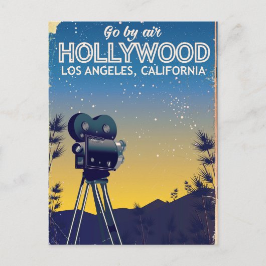 Hollywood Los Angeles California Reiseplakat Postkarte (Vorderseite)
