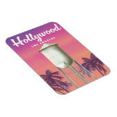 Hollywood Los Angeles Reiseposter Magnet (Rechte Seite)