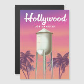 Hollywood Los Angeles Reiseposter Magnetkarte (Vorne/Hinten)
