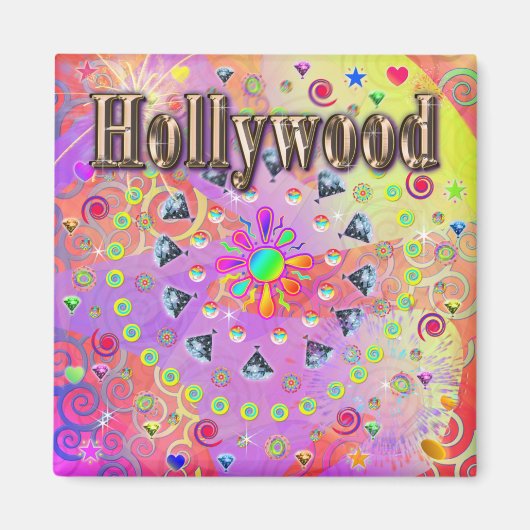 Hollywood Lucky Golden Magnet (Vorne)