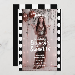 Hollywood Movie Cinema Film Fotografie Sweet 16  Einladung