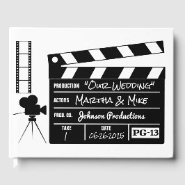 Hollywood Movie Clapboard Wedding Guest Book Gästebuch