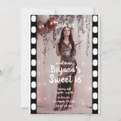 Hollywood Movie Film Kino Fotografie Sweet 16 Einladung (Vorderseite)