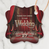 Hollywood Movie Red Carpet Premiere Wedding Geschenkanhänger (Rückseite)