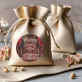 Hollywood Movie Red Carpet Premiere Wedding Runder Aufkleber