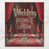 Hollywood Movie Red Carpet Premiere Wedding Weinetikett (Einzelnes Label)
