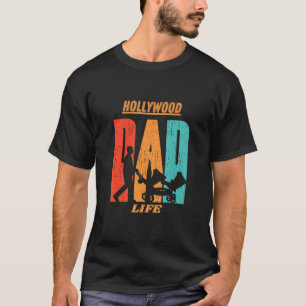 Hollywood Native Funny State Flag Vater Parent Bab T-Shirt