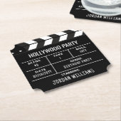 Hollywood Party Coasters, Custom Clapperboard  Untersetzer (angewinkelt)