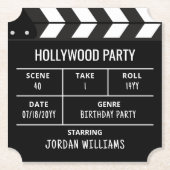 Hollywood Party Coasters, Custom Clapperboard  Untersetzer (Vorderseite)
