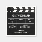 Hollywood Party Napkins, Movie Custom Birthday Serviette (Vorderseite)