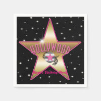 Hollywood Pink & Gold Star Black Birthday Party