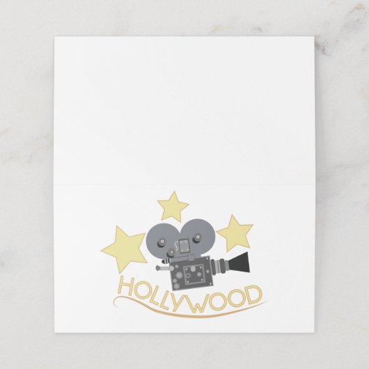 Hollywood Platzkarte (Außenseite Aufgefaltet)