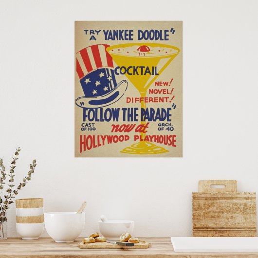 Hollywood Playhouse Vintage Poster (Küche)