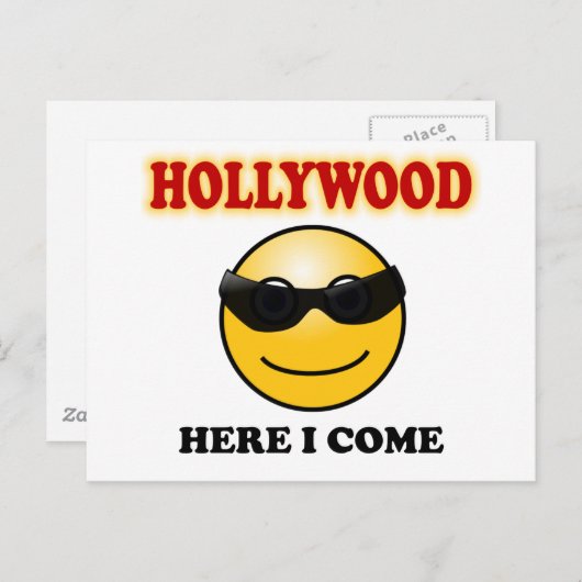 HOLLYWOOD POSTKARTE (Vorne/Hinten)