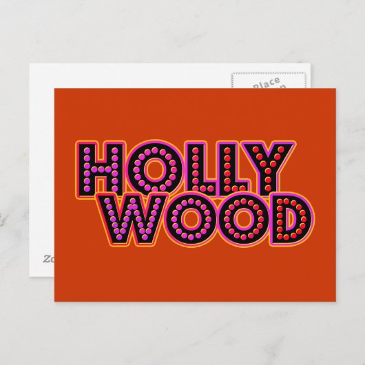 Hollywood Postkarte (Vorne/Hinten)
