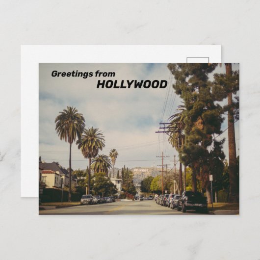 Hollywood Postkarte (Vorne/Hinten)