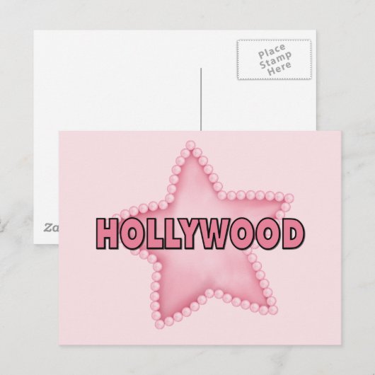 Hollywood Postkarte (Vorne/Hinten)