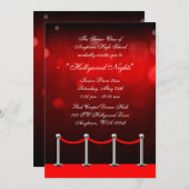 Hollywood Prom Roter Silberteppich Einladung (Vorne/Hinten)