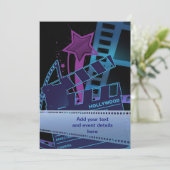 Hollywood Prom Template Einladung (Stehend Vorderseite)