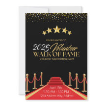 Hollywood Red Carpet Celebrity Volunteer Einladung
