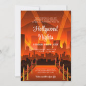 Hollywood Red Carpet City Prom Einladung (Vorderseite)