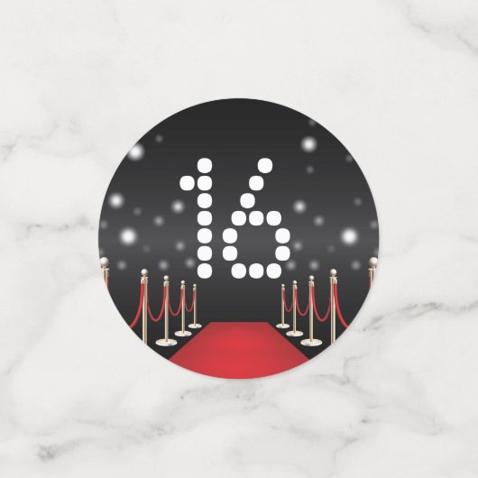 Hollywood Red Carpet Konfetti (Klein Vorderseite)